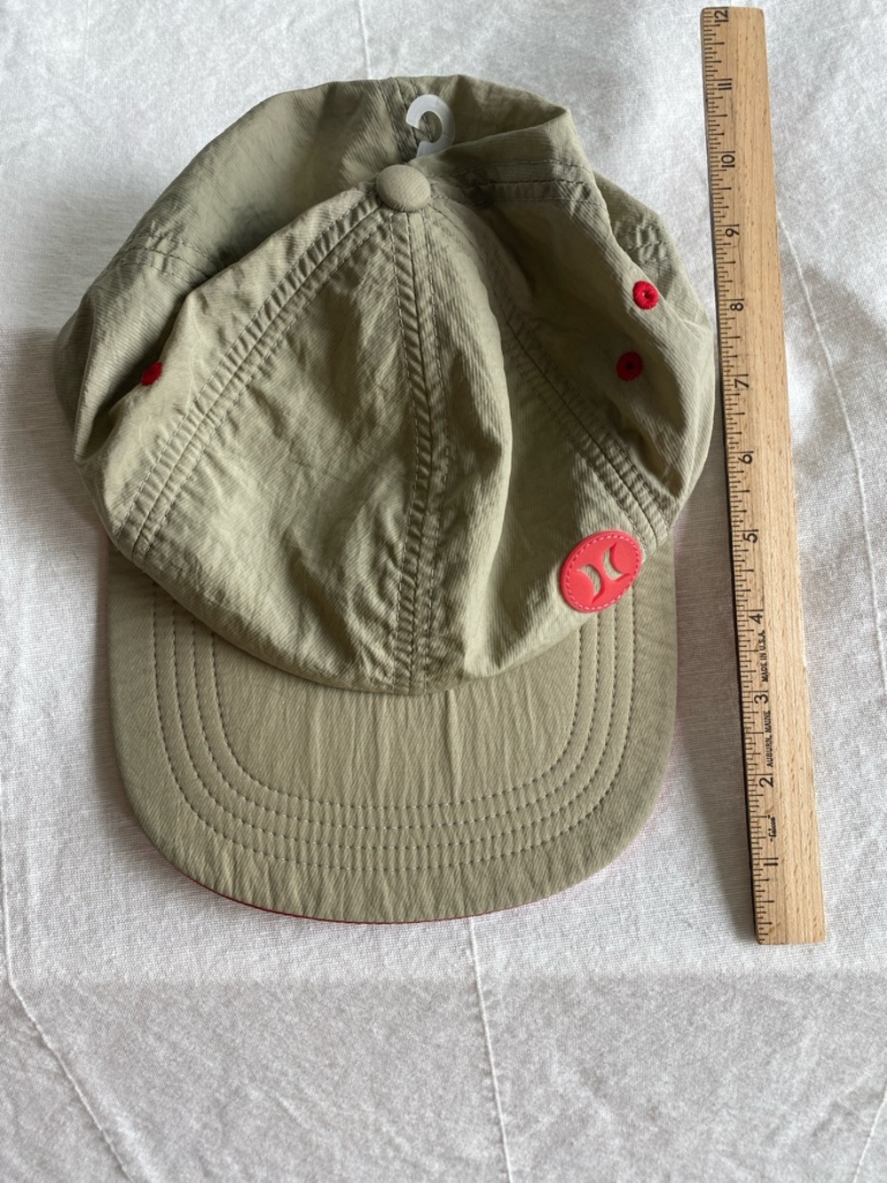 Hurley Olive Cap with red Accents